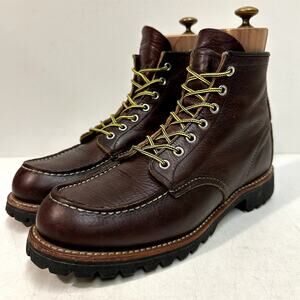 EUC Red Wing Roughneck Men's 6-Inch Boot Briar Oil Slick Leather Moc Toe USA 8.5
